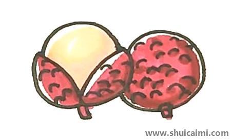 荔枝彩色儿童简笔画