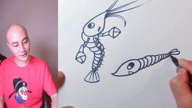 大虾简笔画 大虾简笔画彩色