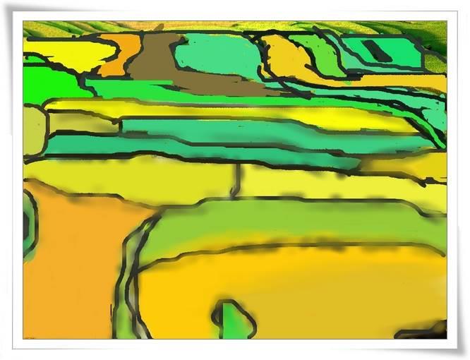 梯田简笔画 梯田简笔画图片