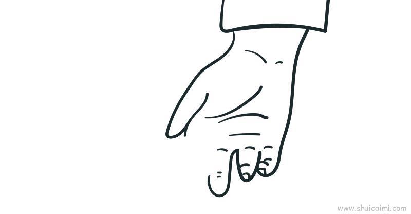 大手拉小手儿童画怎么画 大手拉小手简笔画好看