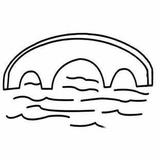 桥简笔画图片大全 海心沙桥简笔画图片大全