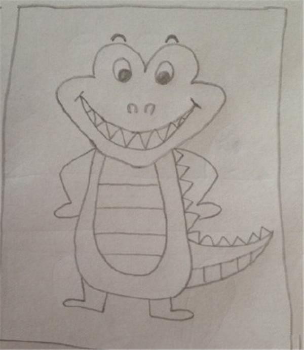 小鳄鱼简笔画 可爱的小鳄鱼简笔画