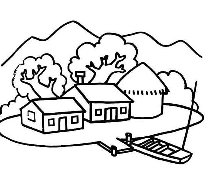 我的家乡简笔画 我的家乡简笔画幼儿园