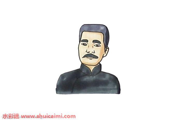 鲁迅先生头像怎么画 鲁迅先生头像简笔画步骤