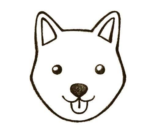 狗头的简笔画图片大全 狗头的简笔画图片大全彩色