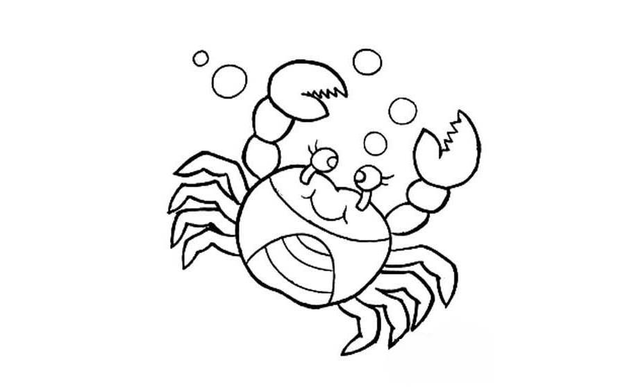 简笔画螃蟹 简笔画螃蟹的简单画法