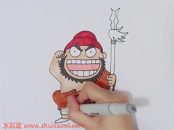 张飞怎么画 张飞简笔画简单易画彩色