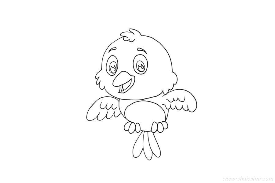 卡通小鸟怎么画 卡通小鸟简笔画简单彩色