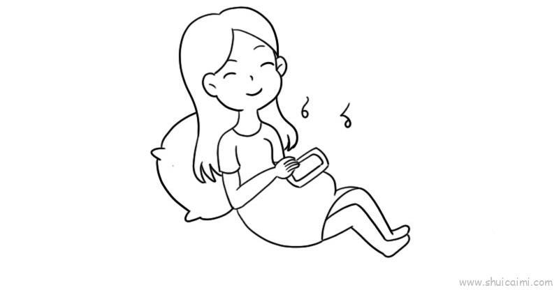 孕妇儿童画怎么画 孕妇简笔画好看