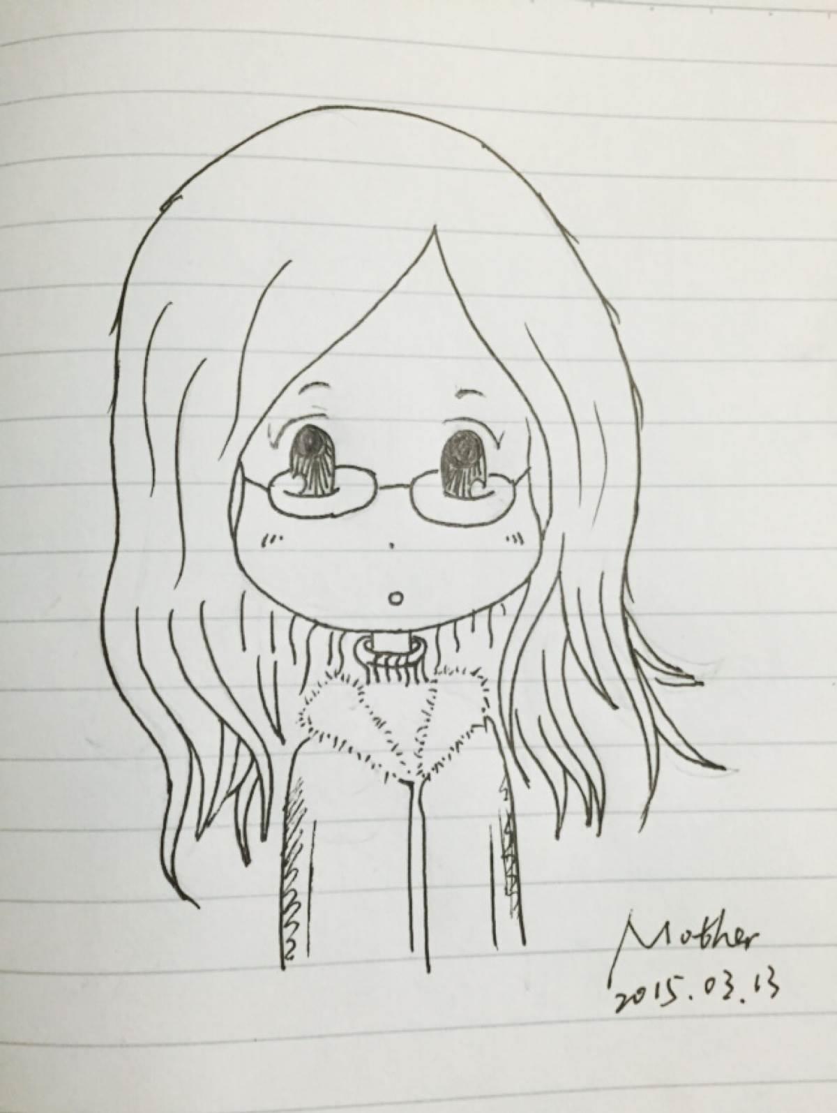 自画像简笔画女生 自画像简笔画女生全身