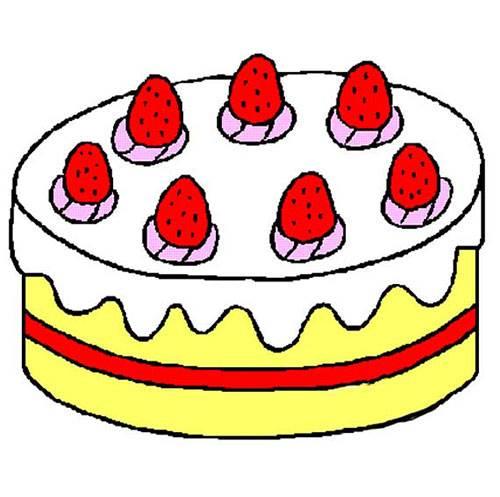 生日蛋糕简笔画 生日蛋糕简笔画可爱