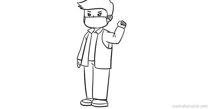 抗疫人物儿童画怎么画 抗疫人物简笔画图片大全