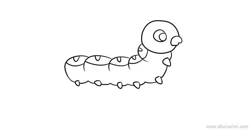 毛毛虫儿童画怎么画 毛毛虫简笔画好看