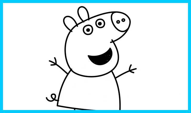 佩奇简笔画 佩奇简笔画画法