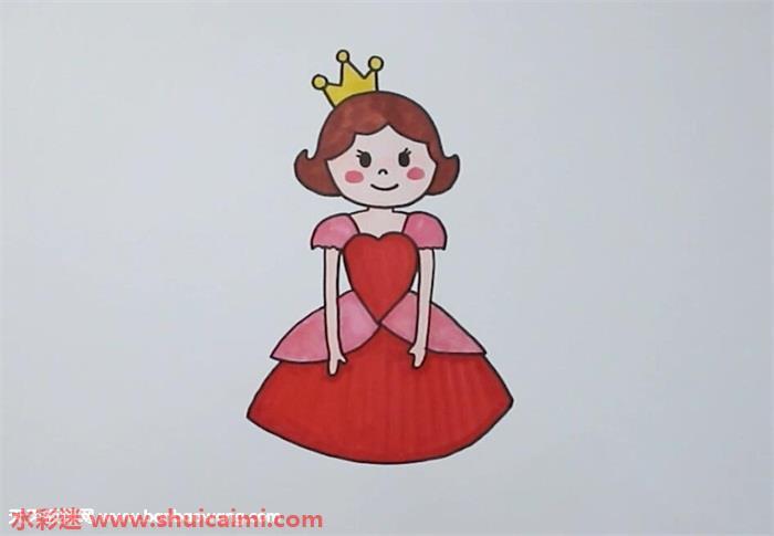 女王怎么画 女王简笔画简单又漂亮彩色