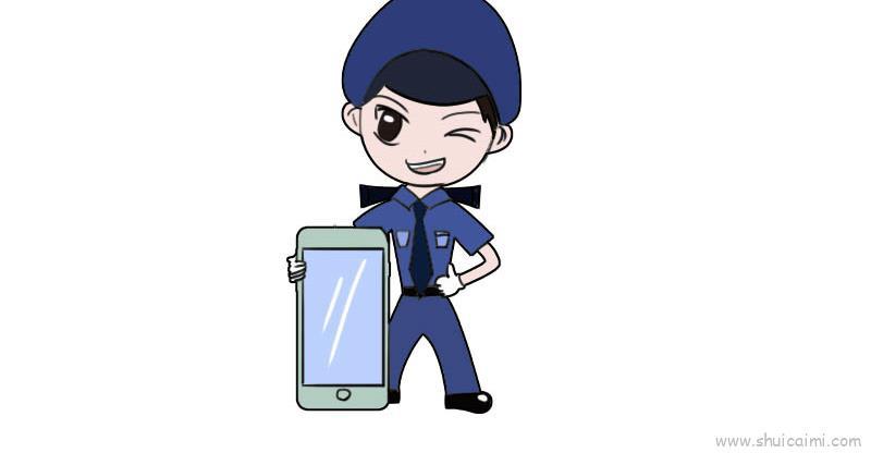 防诈骗教程儿童画怎么画 防诈骗教程简笔画图片