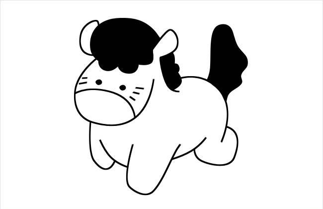 简笔画马 简笔画马头