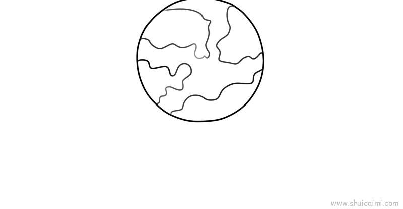 地球一小时儿童画怎么画 地球一小时简笔画简单