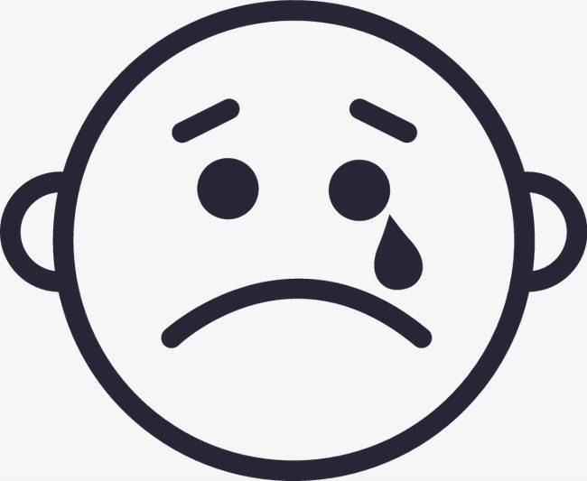 儿童大哭表情简笔画 哭简笔画表情