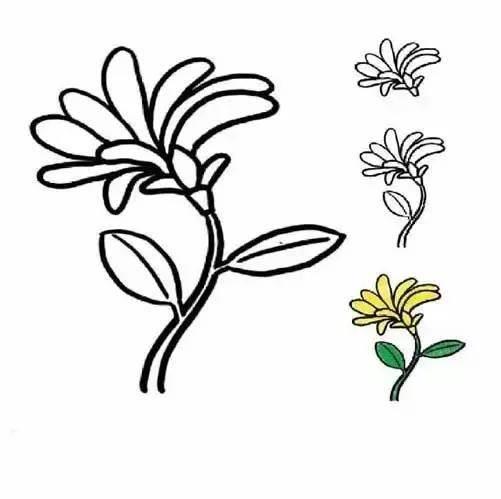 植物的简笔画 植物的简笔画花草树木