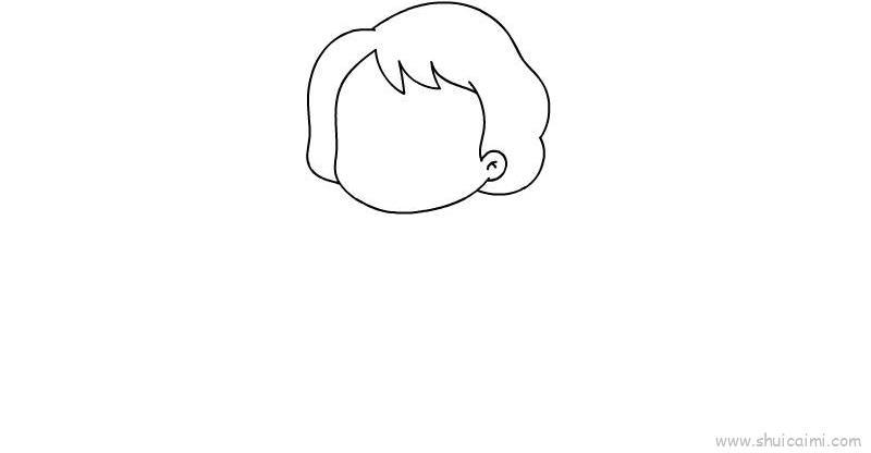 卡通校园女生简笔画教学