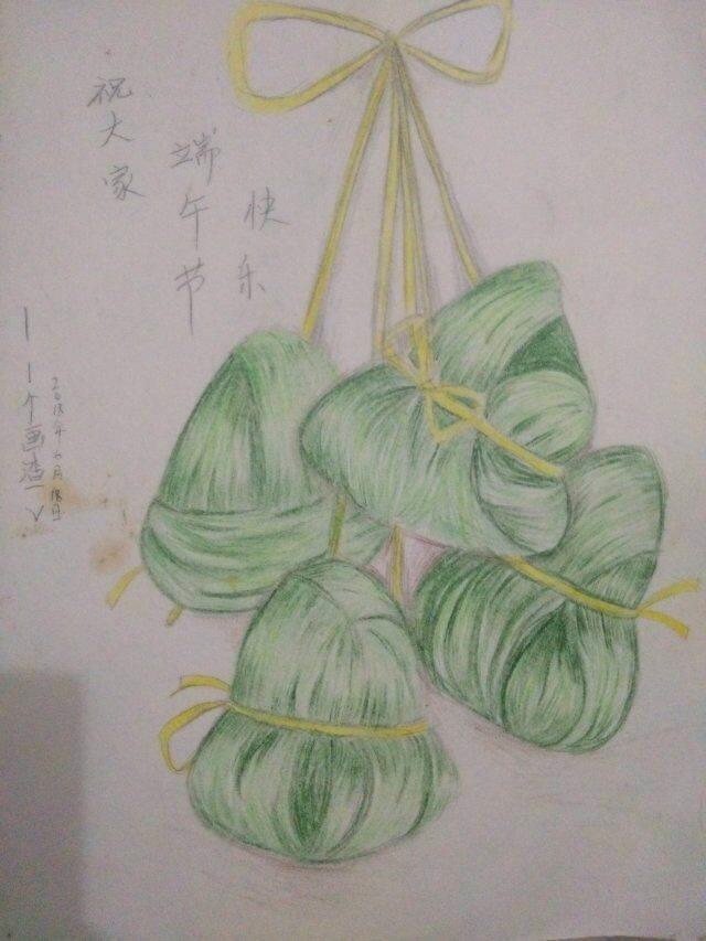 端午元素手绘简笔画 端午节元素手绘图片