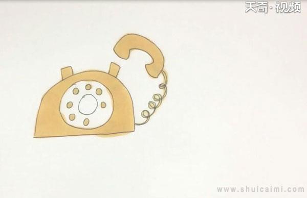 老式座机电话简笔画怎么画 老式座机电话简笔画简单又好看