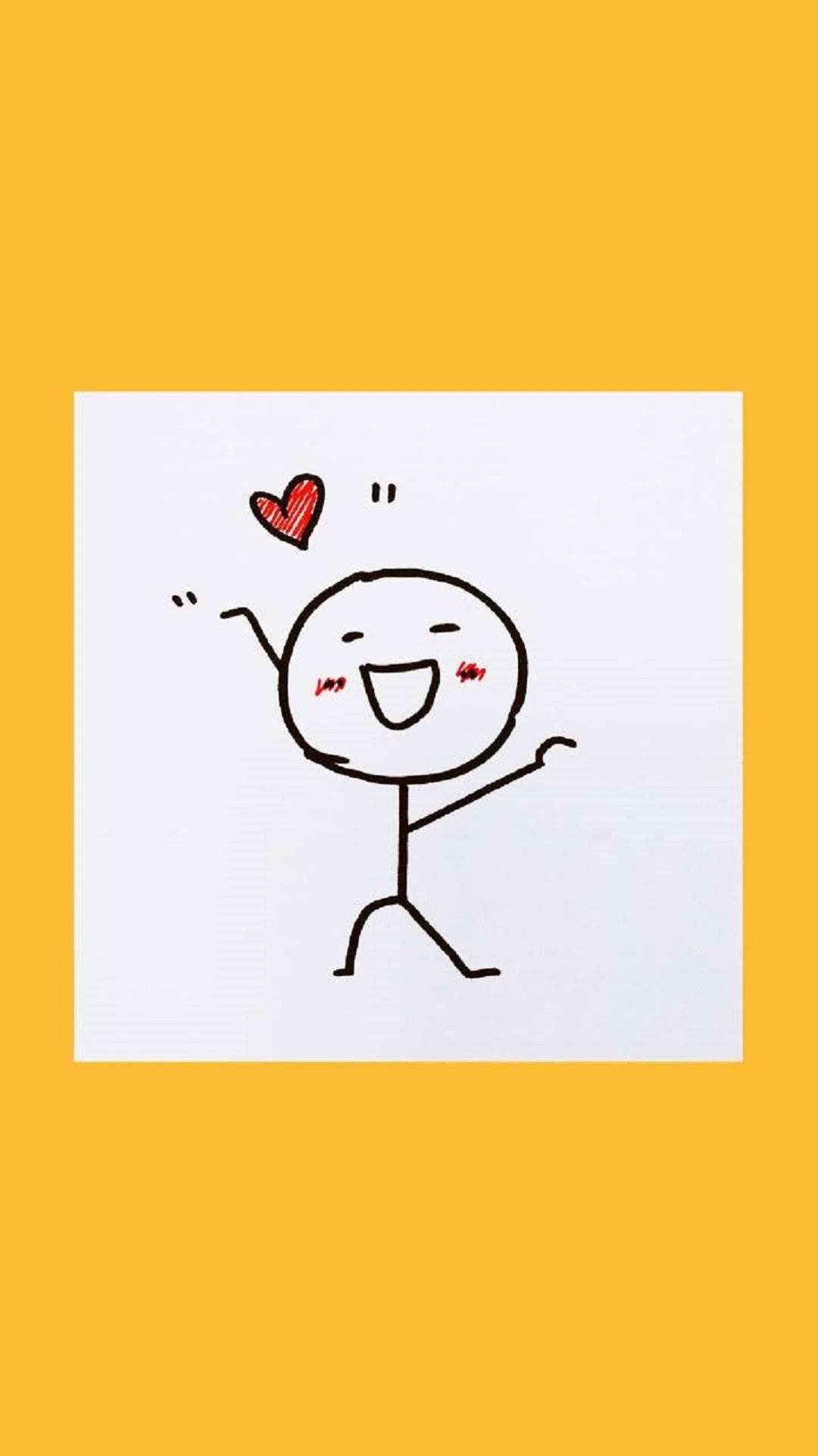 比心简笔画 比心简笔画小人