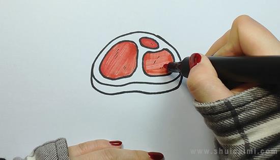 猪肉简笔画怎么画 猪肉简笔画图片大全