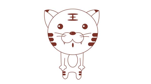 老虎彩色简笔画怎么画 老虎彩色简笔画好看
