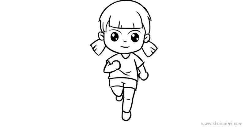 跑步儿童画怎么画 跑步简笔画步骤