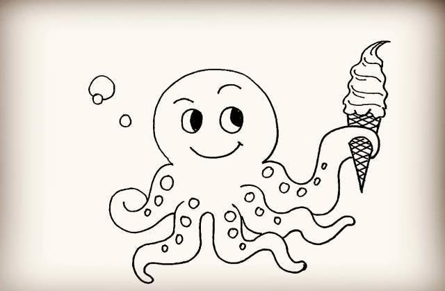 章鱼的简笔画 章鱼的简笔画可爱