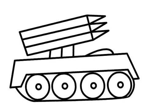 导弹车简笔画 导弹车简笔画儿童画