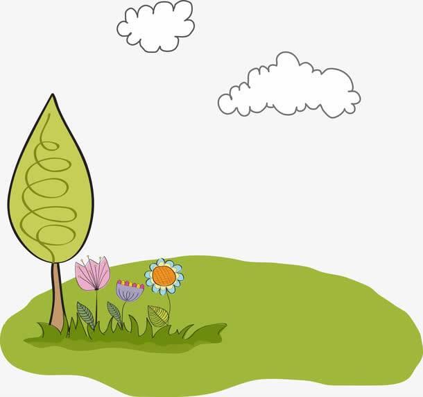 草地简笔画 草地简笔画带颜色带花
