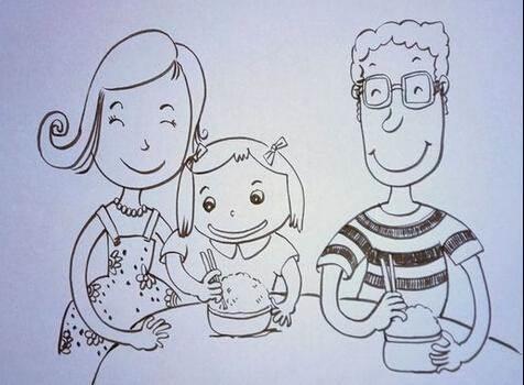 我爱我家简笔画 我爱我家简笔画彩色