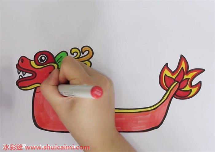 龙舟怎么画 龙舟简笔画步骤图