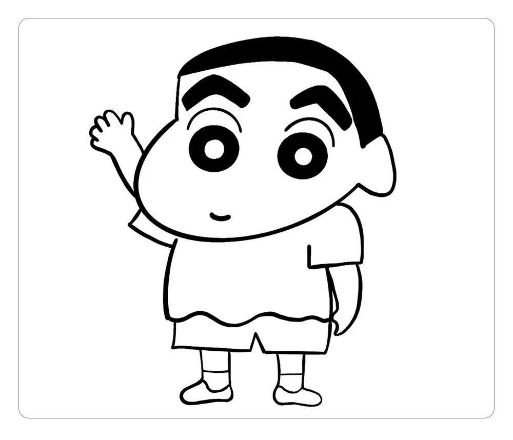 蜡笔小新简笔画图片大全 蜡笔小新简笔画图片大全颜色