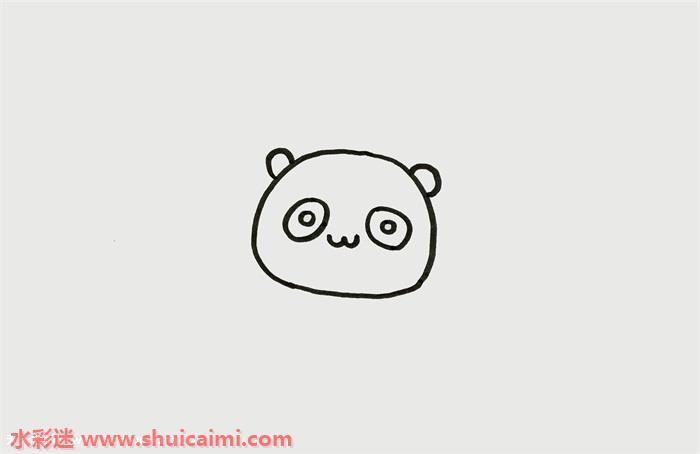 熊猫头怎么画 熊猫头简笔画图片大全彩色