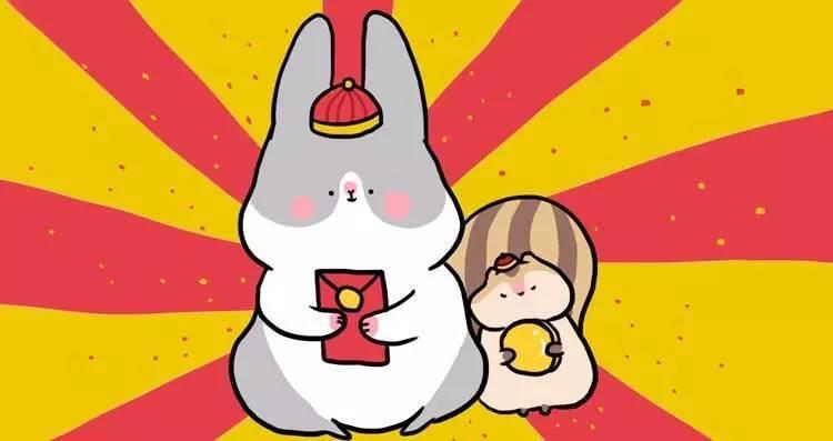 2023小兔子拜年简笔画图片 新年小兔子简笔画
