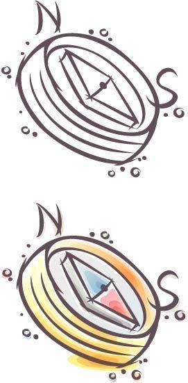 指南针简笔画 指南针简笔画儿童简笔画