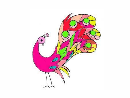 孔雀简笔画 孔雀简笔画图片大全
