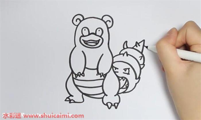 呆河马怎么画 呆河马简笔画步骤图