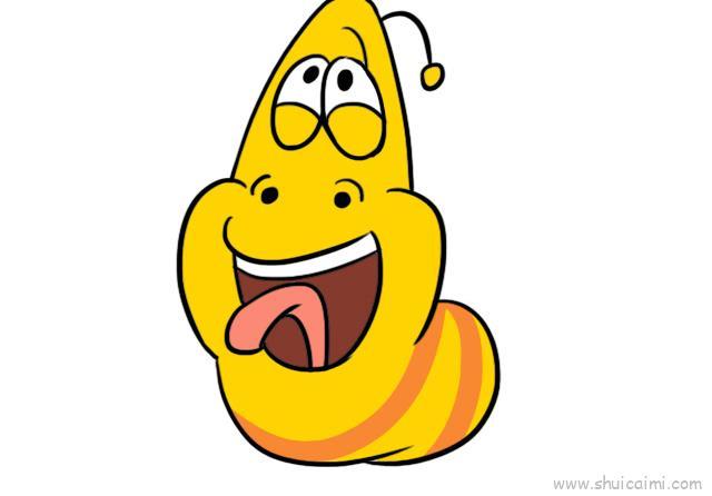 爆笑虫子儿童画怎么画 爆笑虫子简笔画步骤