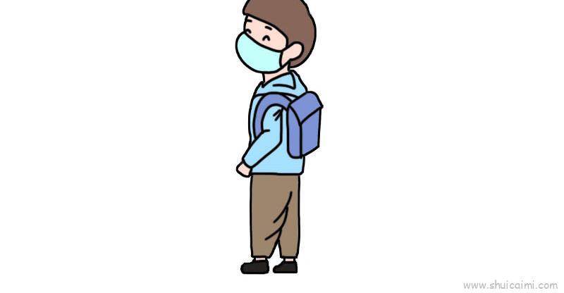 戴口罩小男孩儿童画怎么画 戴口罩小男孩简笔画简单又好看