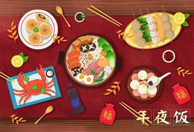 年夜饭怎么画简单又好看 年夜饭怎么画