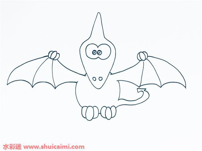 霸气翼龙怎么画 翼龙简笔画简单易画彩色