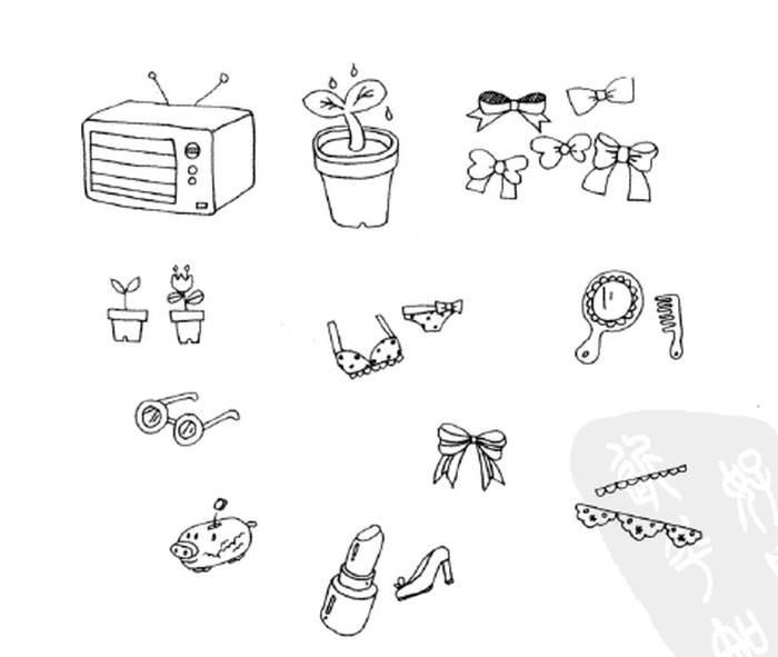 物品简笔画图片大全 物品简笔画图片大全带颜色