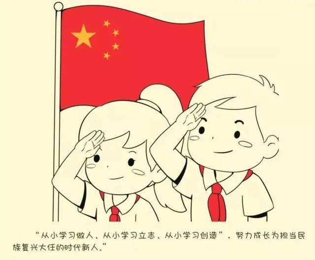 少先队员简笔画 少先队员简笔画敬礼
