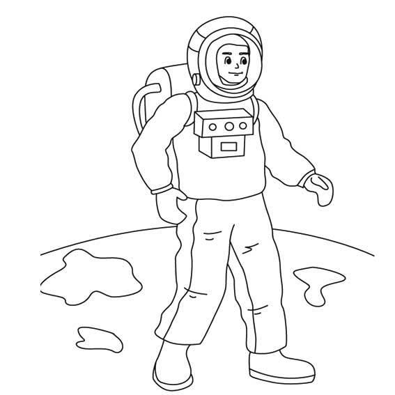 简笔画宇航员 简笔画宇航员涂色
