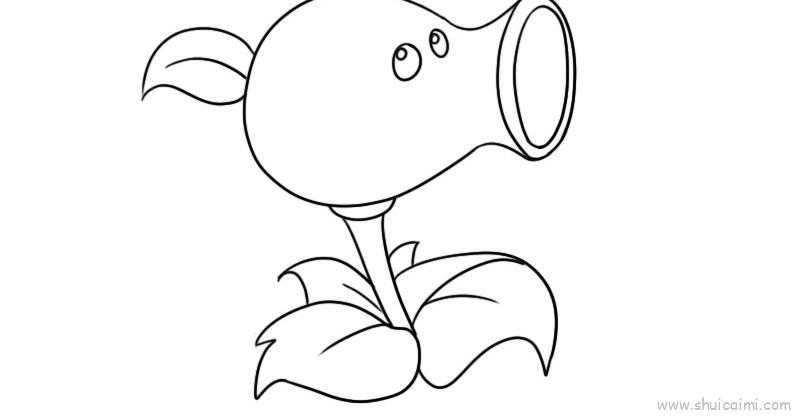 火焰豌豆射手儿童画怎么画 火焰豌豆射手简笔画简单